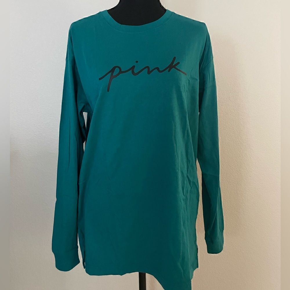 NWT PINK Victoria’s Secret Long Sleeve Campus T-Shirt